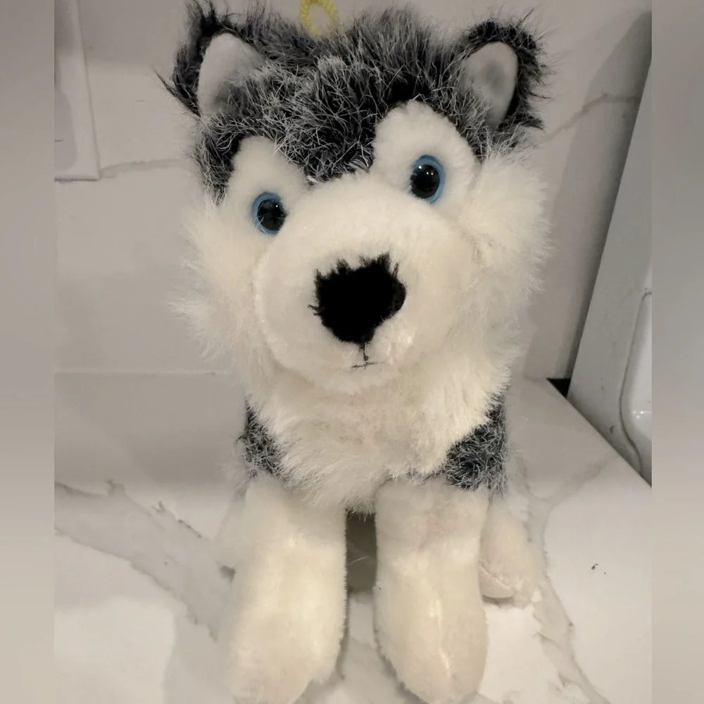Vintage Ganz Siberian Husky blue eyes soft adorable cute plush collectible rare